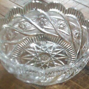 Waterford Crystal Master Cutter Bowl Pinwheels Scalloped